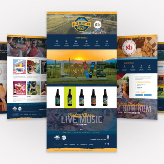 Blue Mountain Barrel House Website Mockups